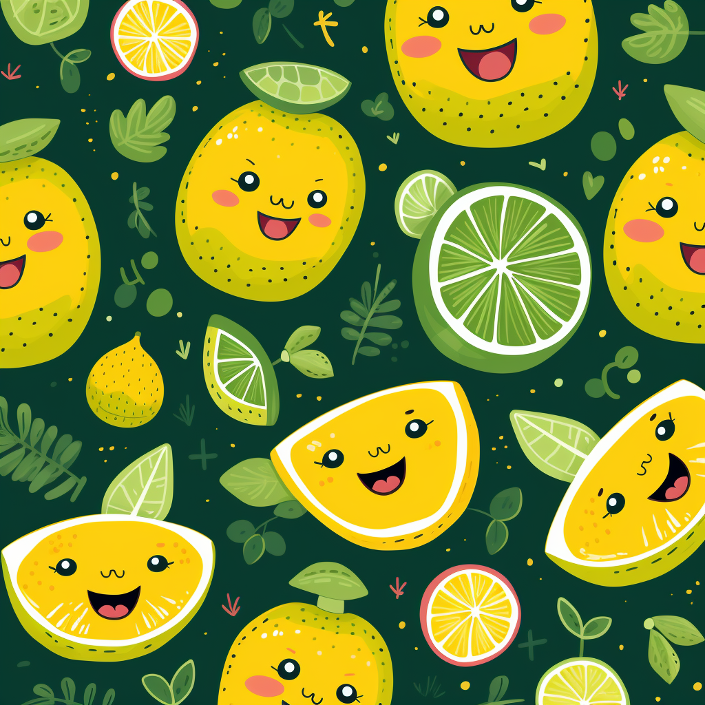 Cartoon Mexican Lemon Background