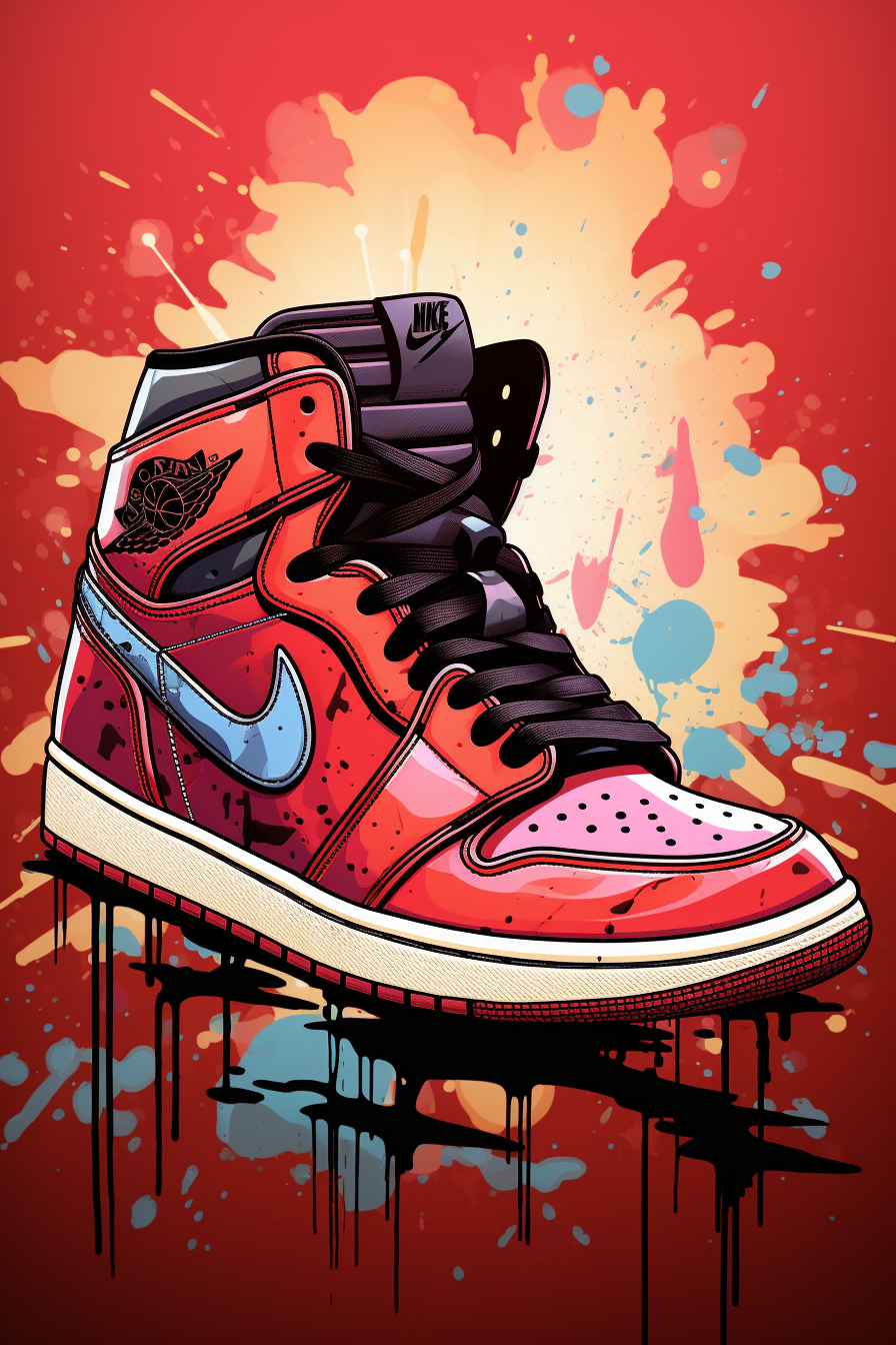 Cartoon Poster Air Jordan 1 AR 2 3