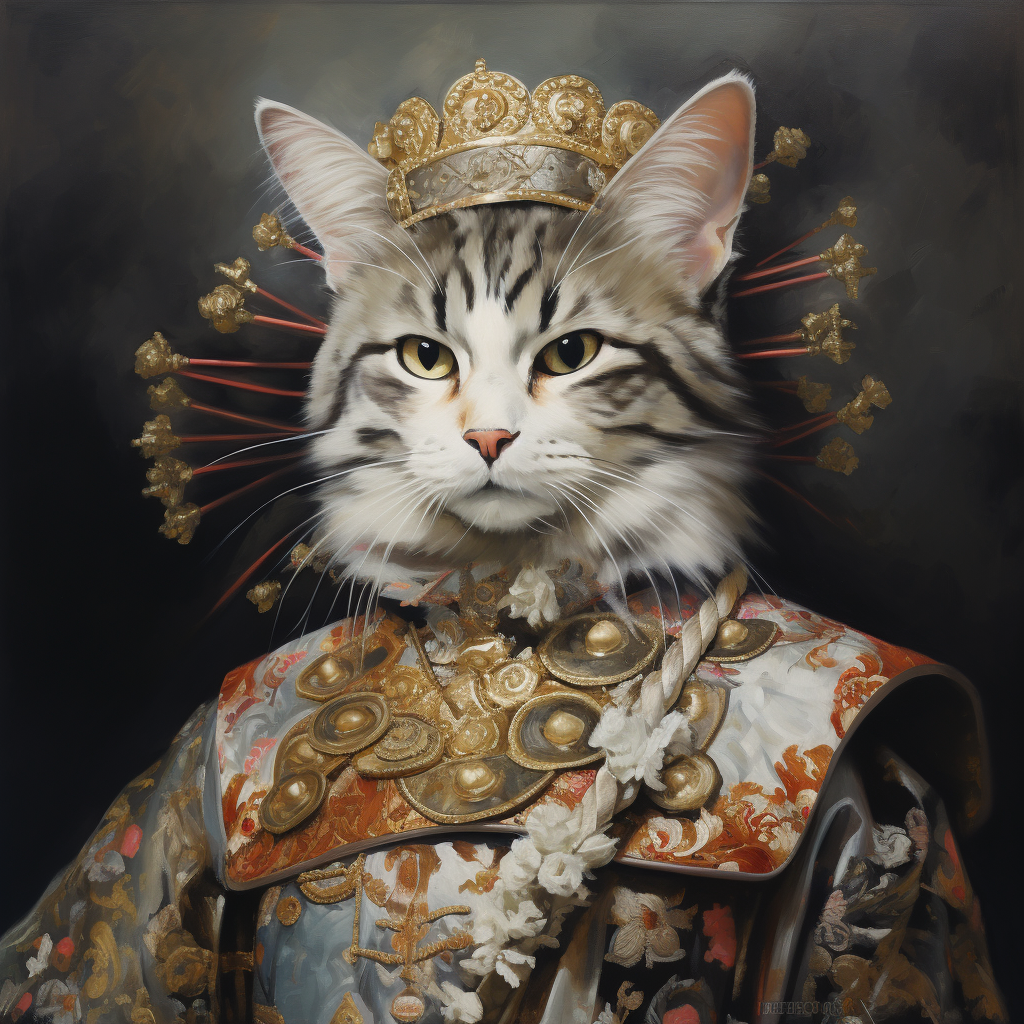 Cat painted as Turandot