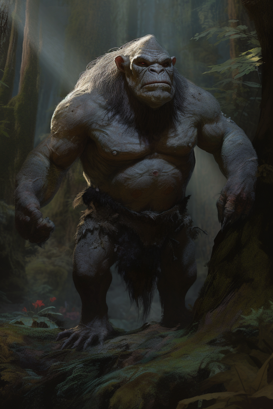 Realistic Cave Troll in Forest