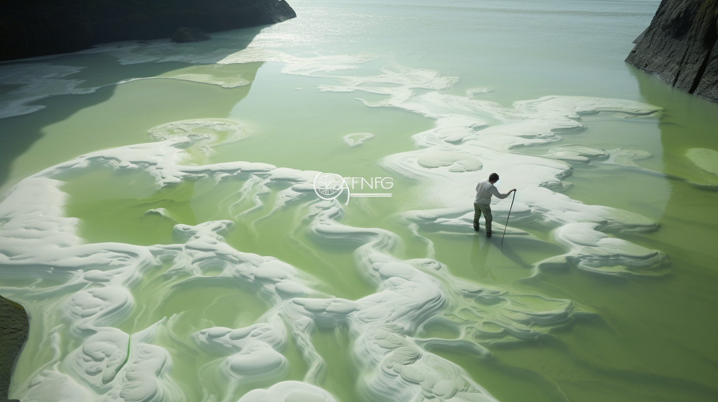 Chalk formed by algae on ocean floor