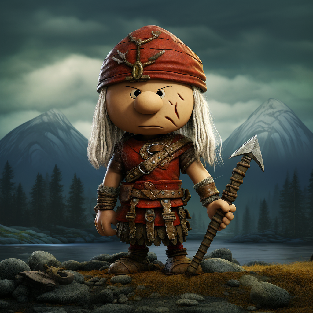 Charlie Brown as a Viking