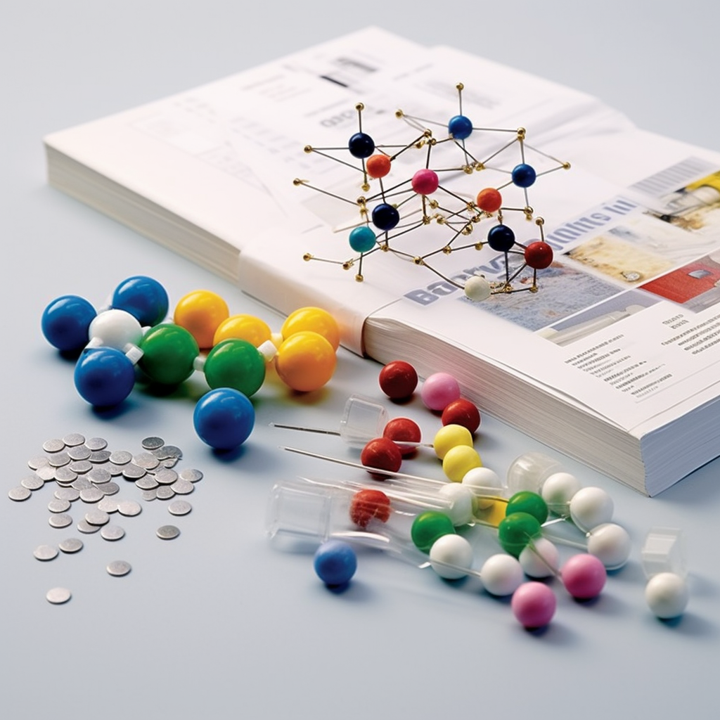 Student chemical bonding models kit illustration