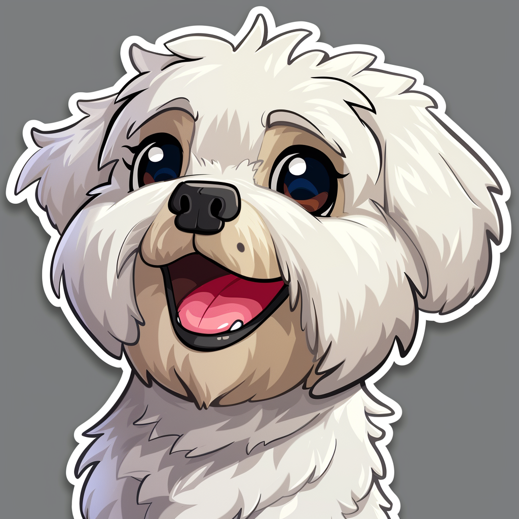 Chibi Maltese Dog Sticker