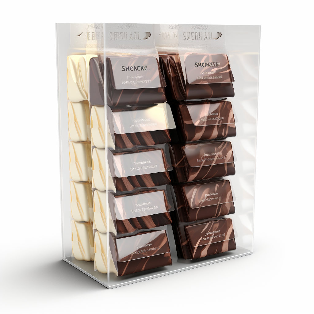 Chocolate Shelf Packaging on Transparent Background