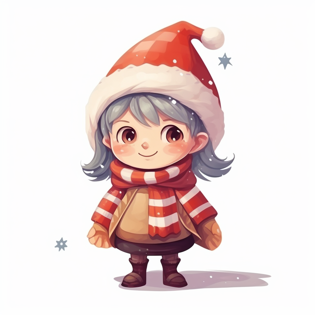 Cute Christmas gnome flat imagine