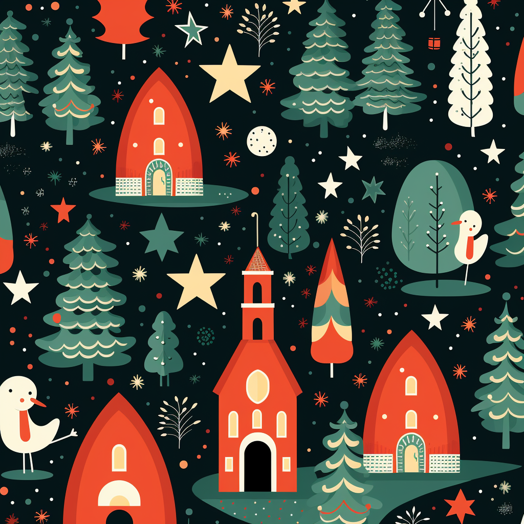 Festive Christmas patterns for decoration