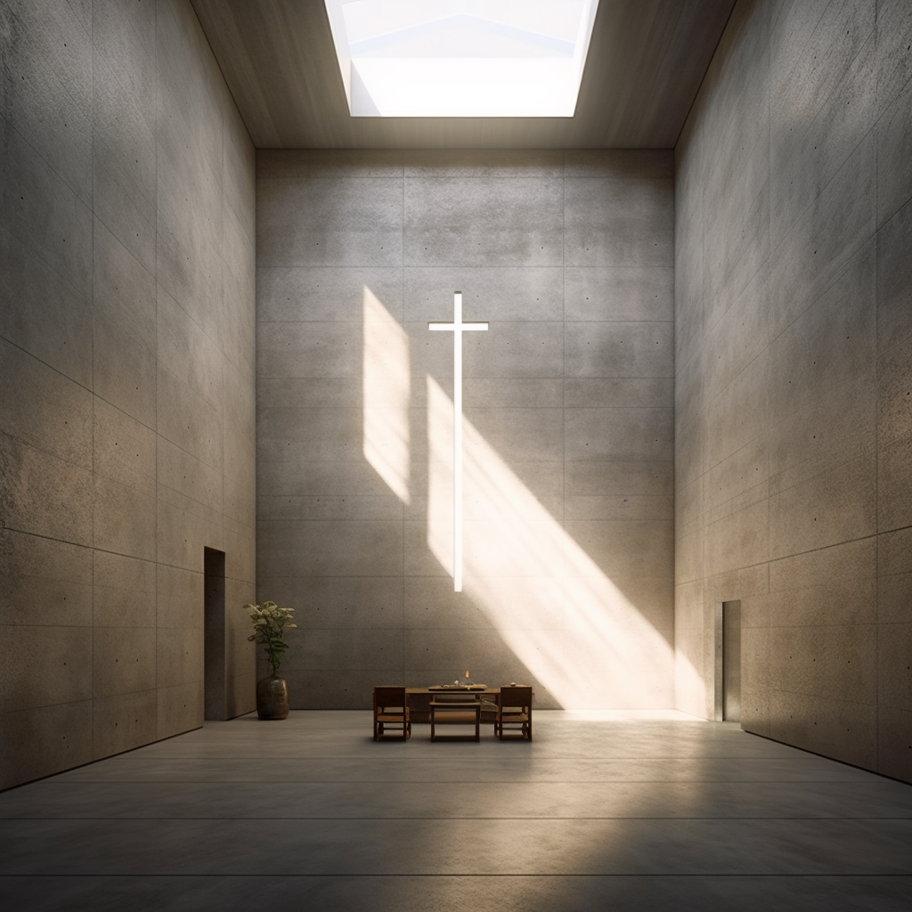 Interior view of Tadao Ando's Church of Light  ?️