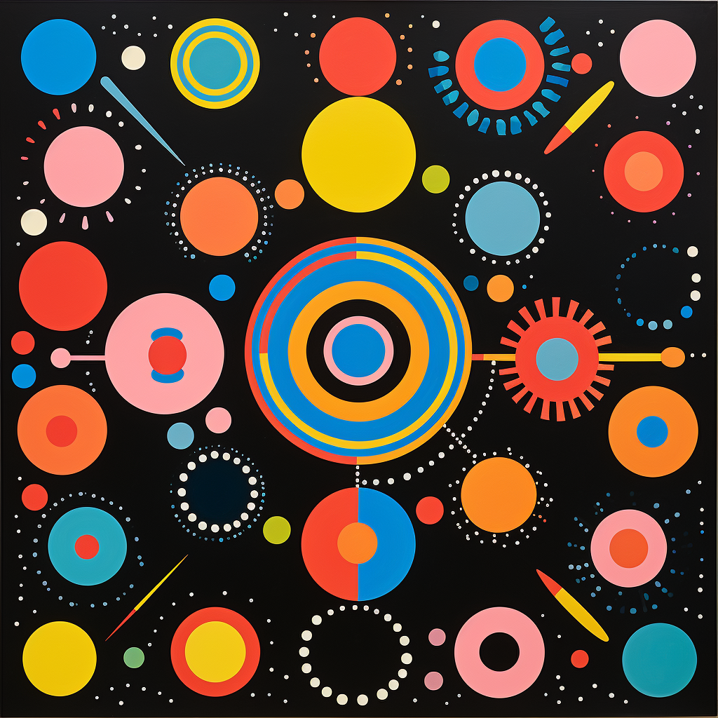 Circular colorful design poster