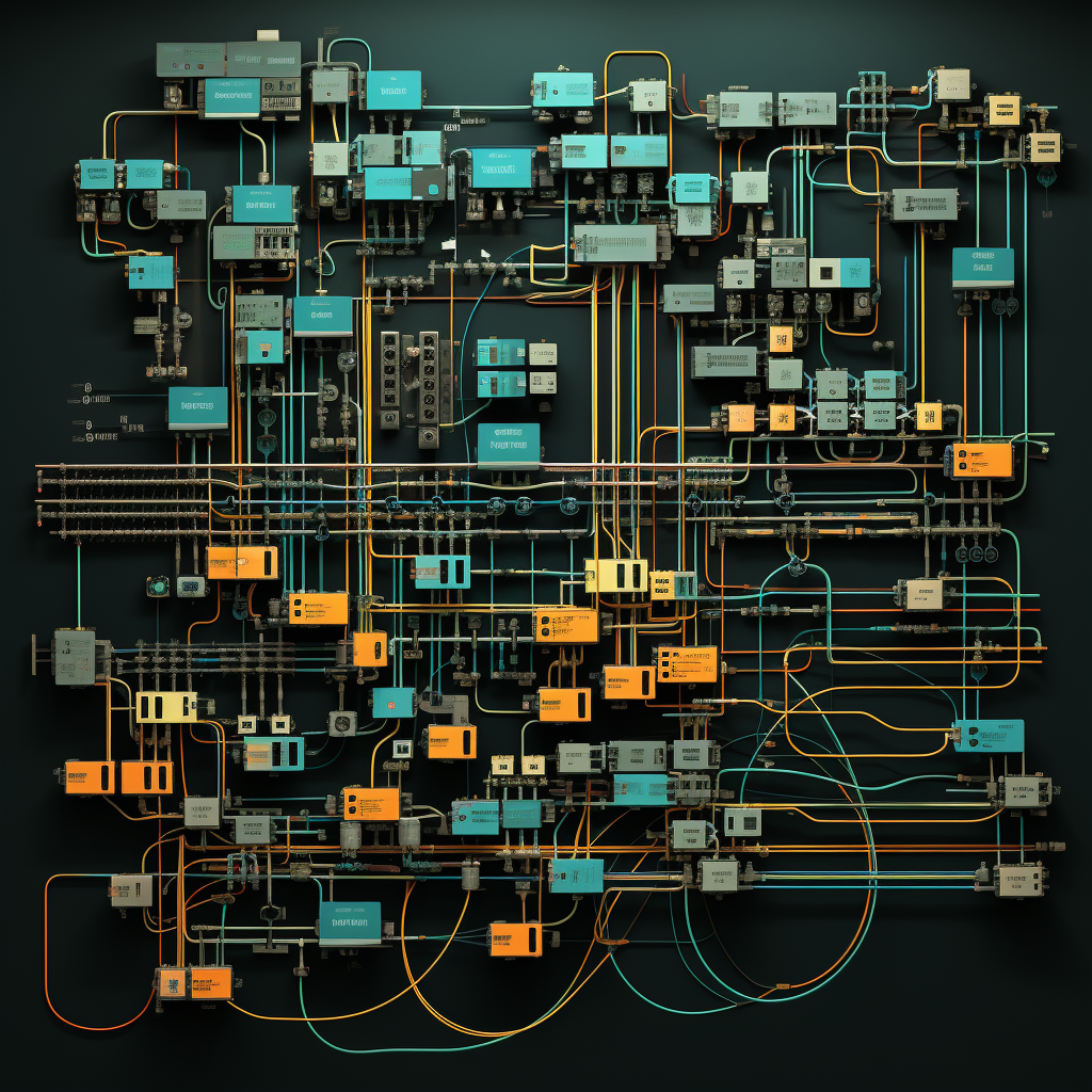 Network map of Cisco router and switches