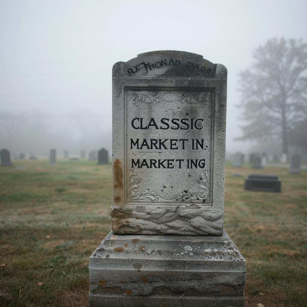 Classic Marketing Gravestone Cemetery Fog