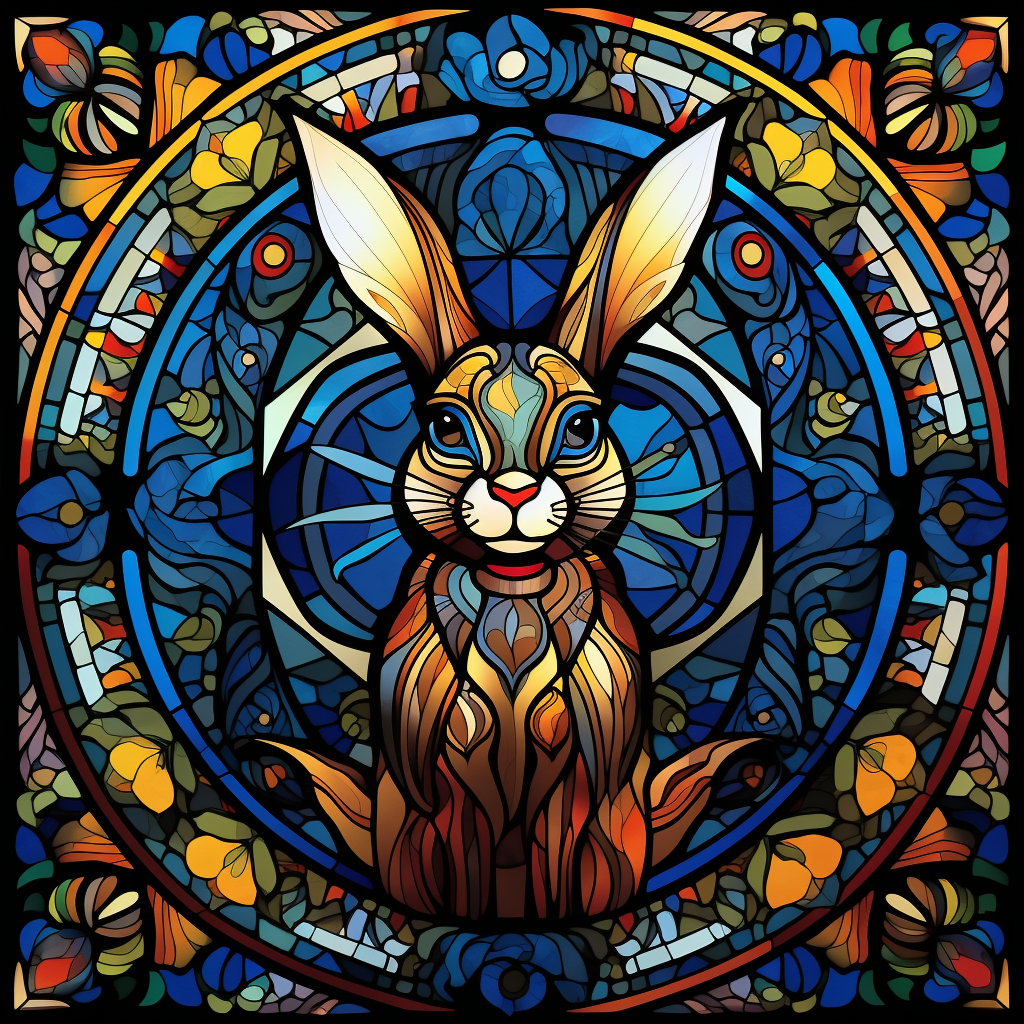 Stunning Cloisonné Pattern with Jackrabbit