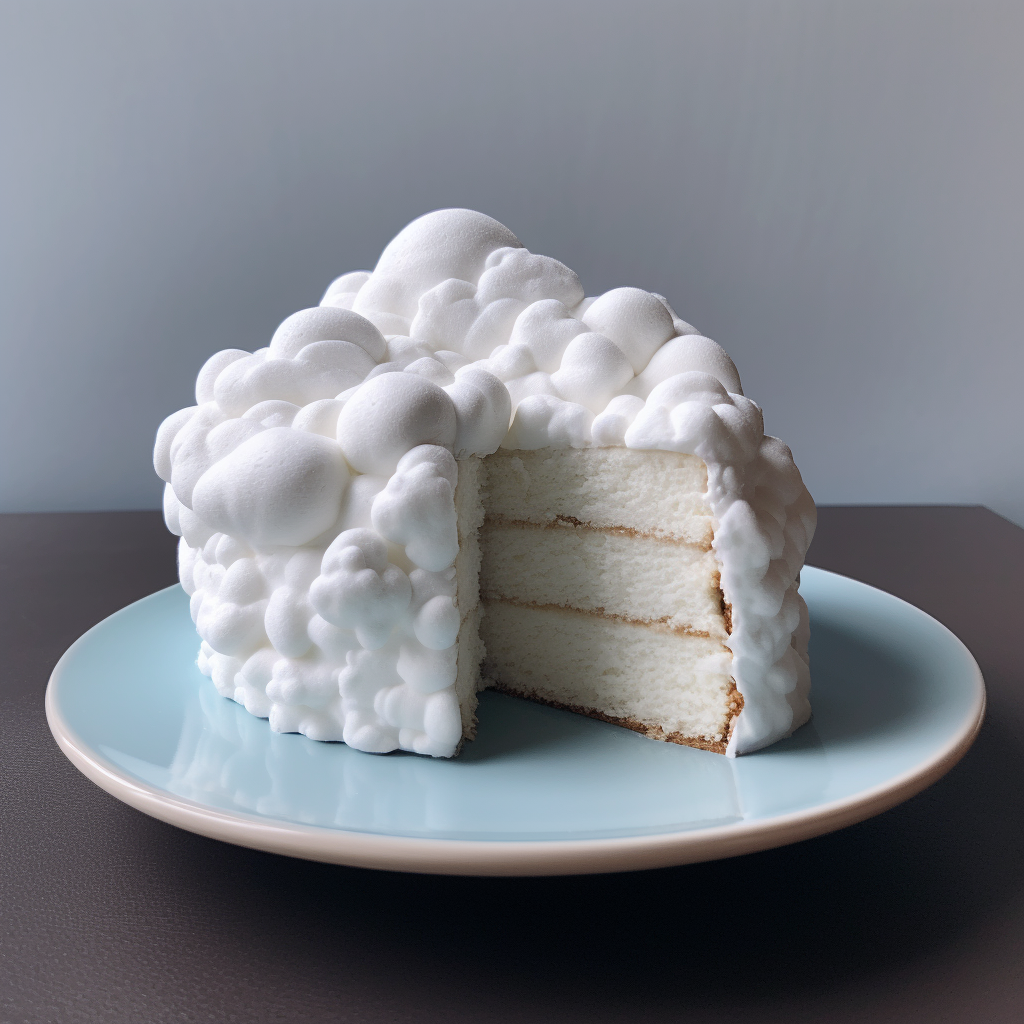 Cloud Cake Slice Photo