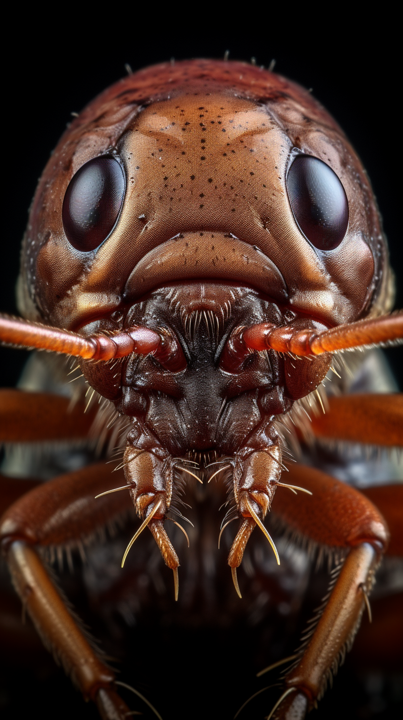 Close-up of Cockroach Looking at Camera