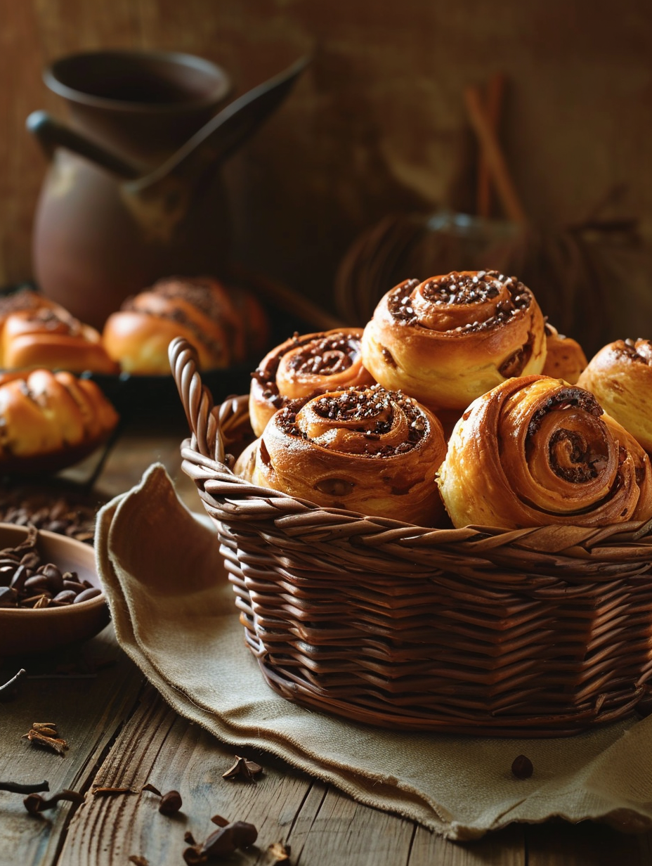 Cocoa Rolls Bakery Basket