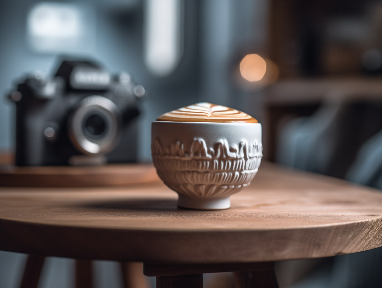 Coffee cup with beautiful latte art