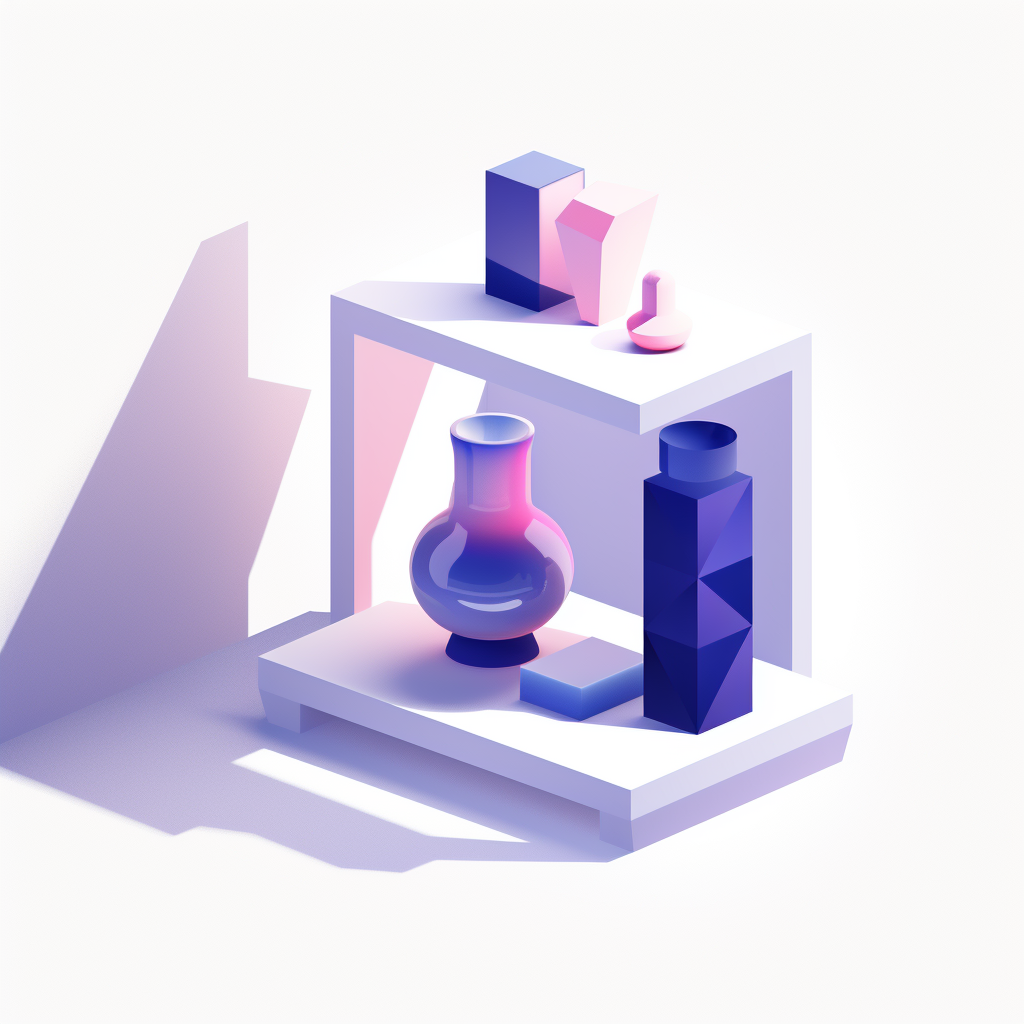 Minimalistic 3D Art Illustration