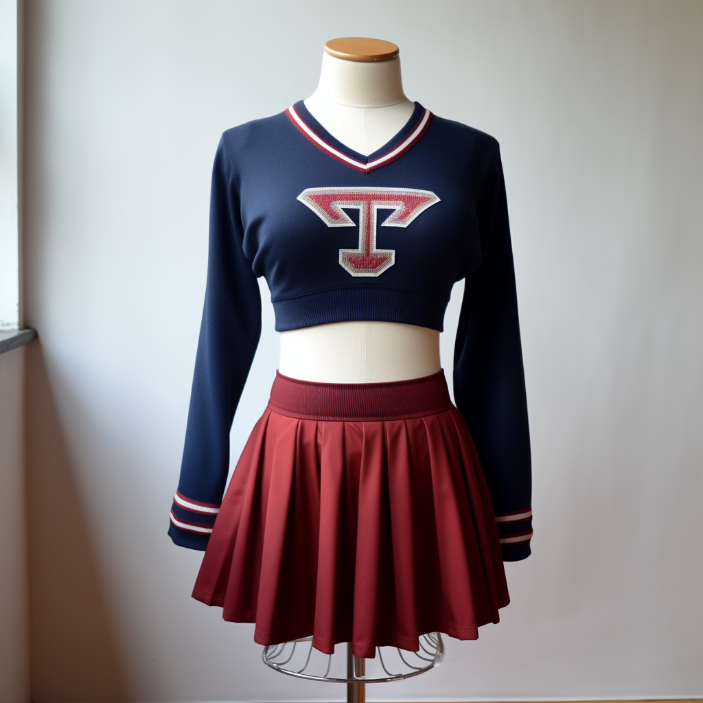 Fashionable collegiate cheerleader skirt