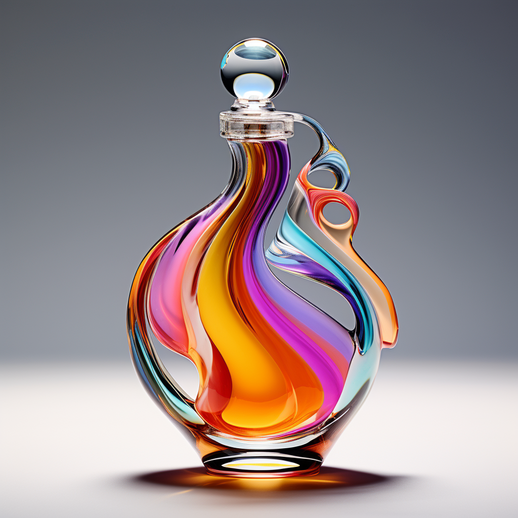 Bold and Vibrant Branded Perfume Bottle