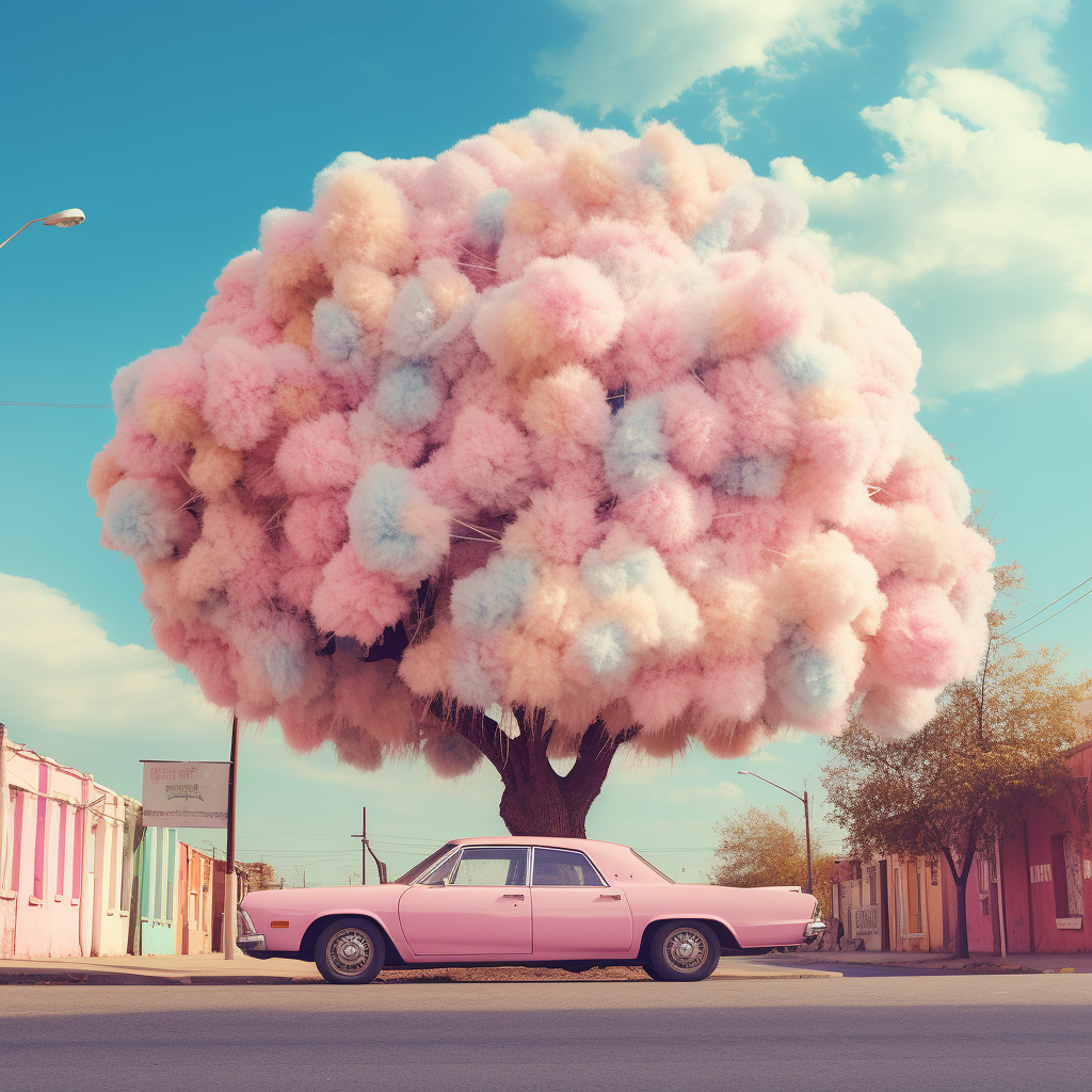 Colorful Cotton Candy Tree