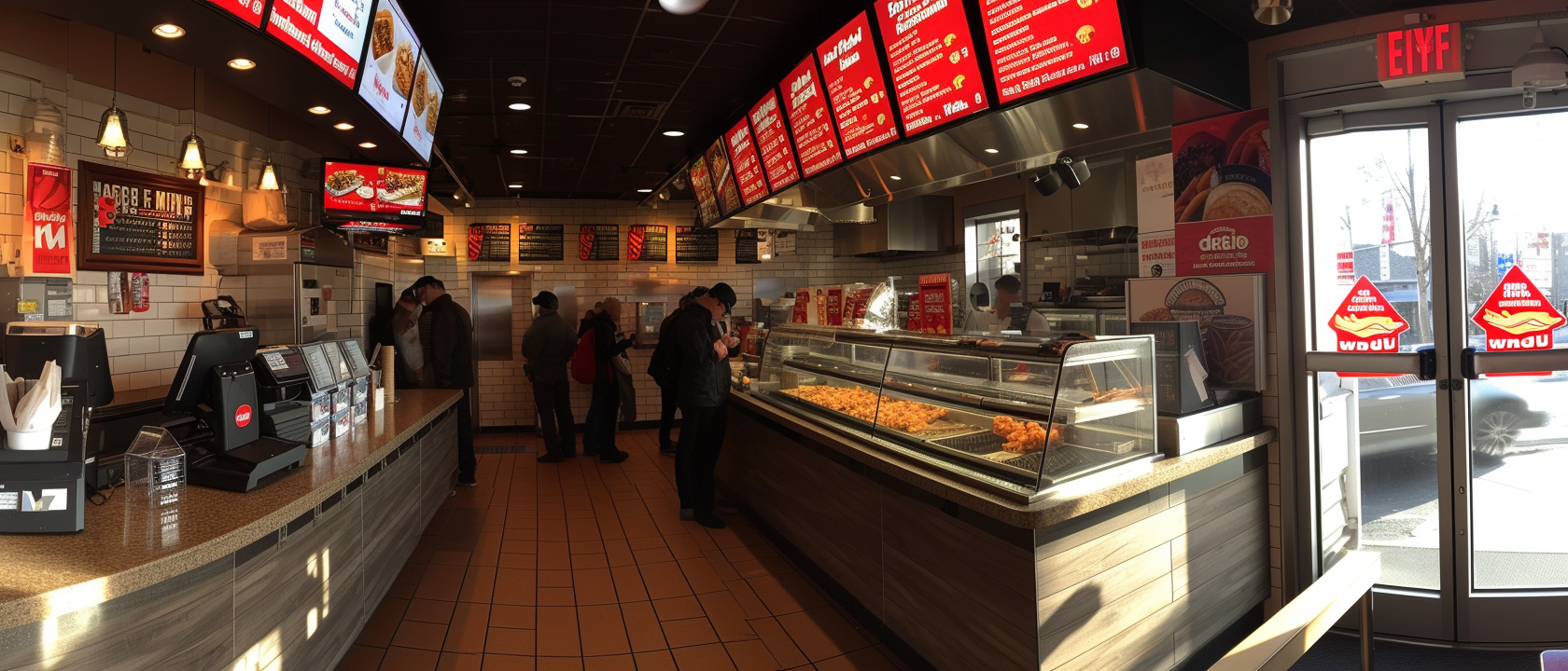 Combined Restaurant Counter Interior