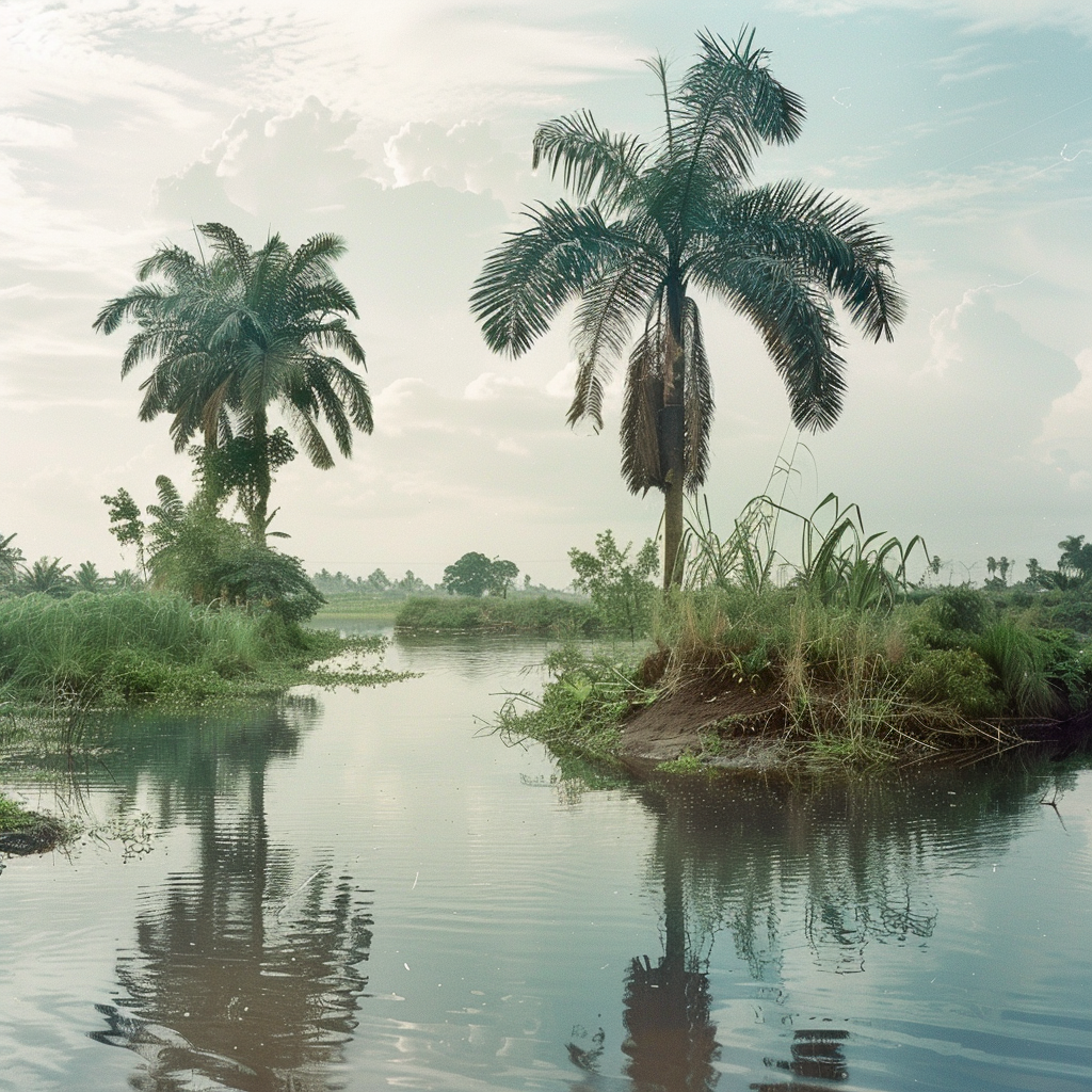 Nature scene in Congo Delta