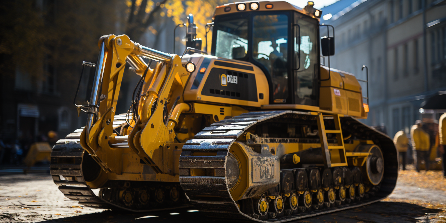 Heavy machinery equipment at construction site