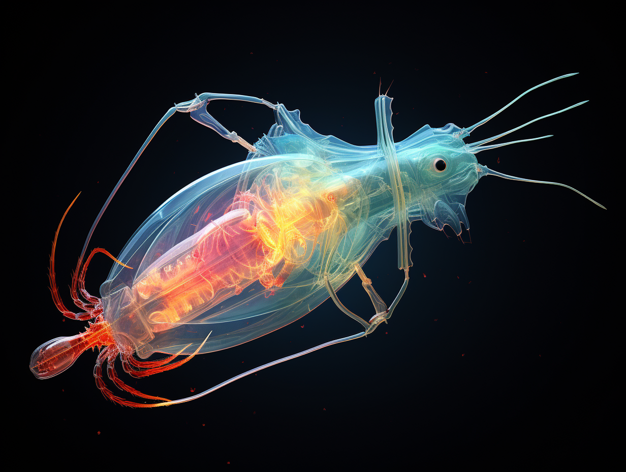 Copepod science illustration AR