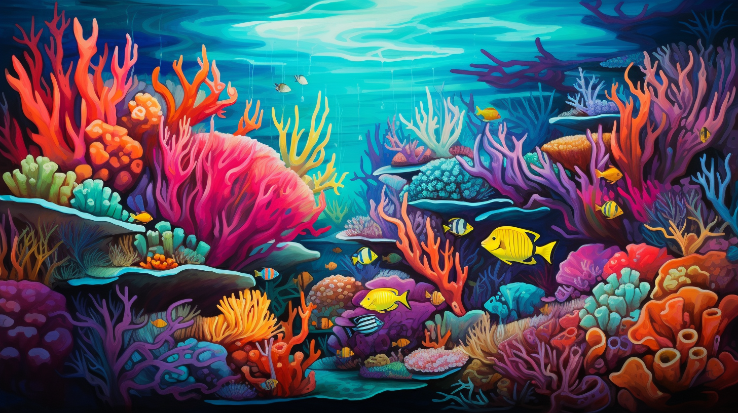 Coral reef vibrant colors