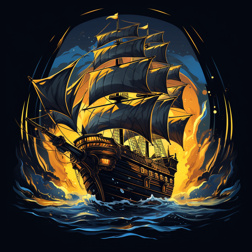 Corsair Pirate Ship Team Logo