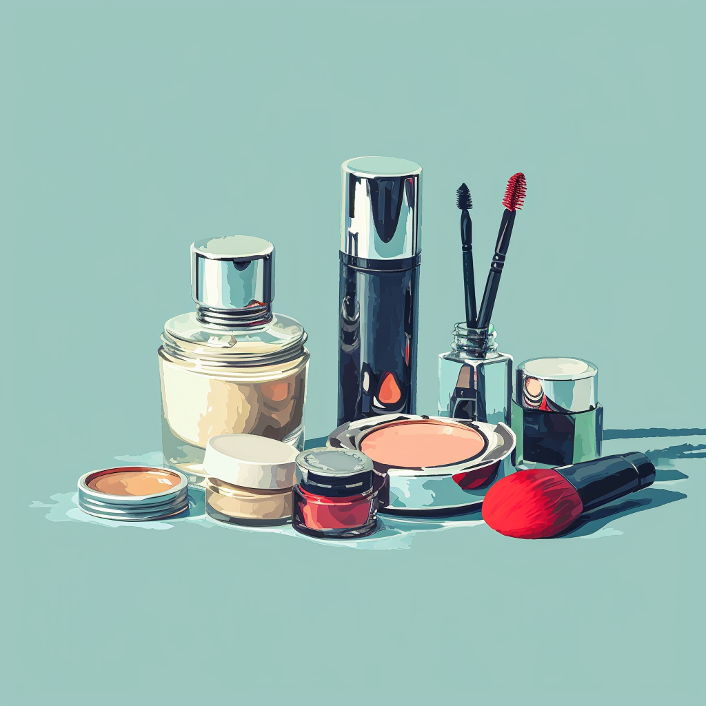 Cosmetics illustration for versatile applications