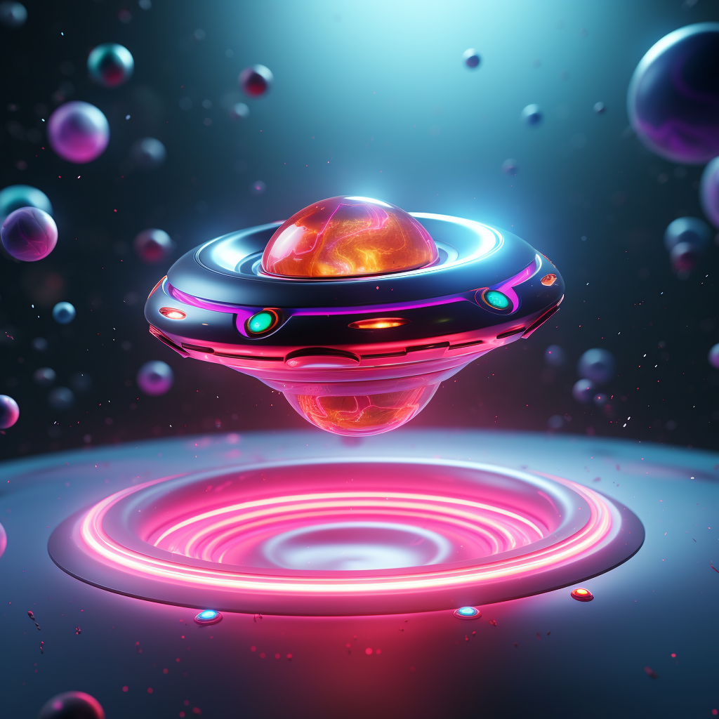 Colorful cosmic shooter 3D model