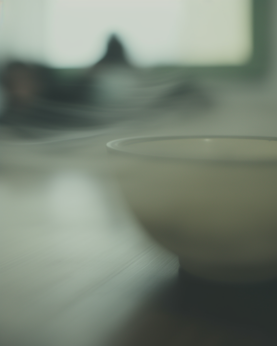 A cozy Japanese kitchen with a blurred background