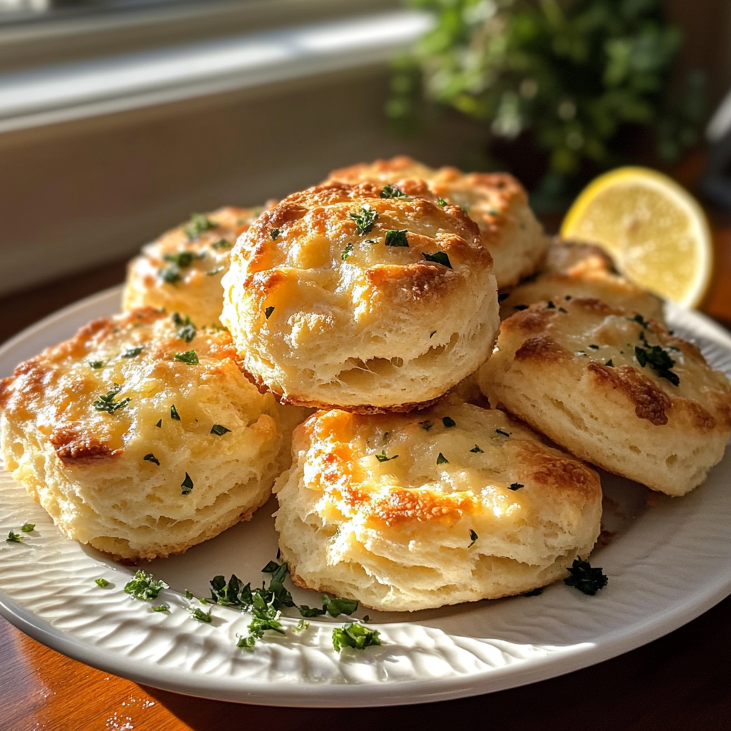 Crab Stuffed Cheddar Bay Biscuits Lemon Butter