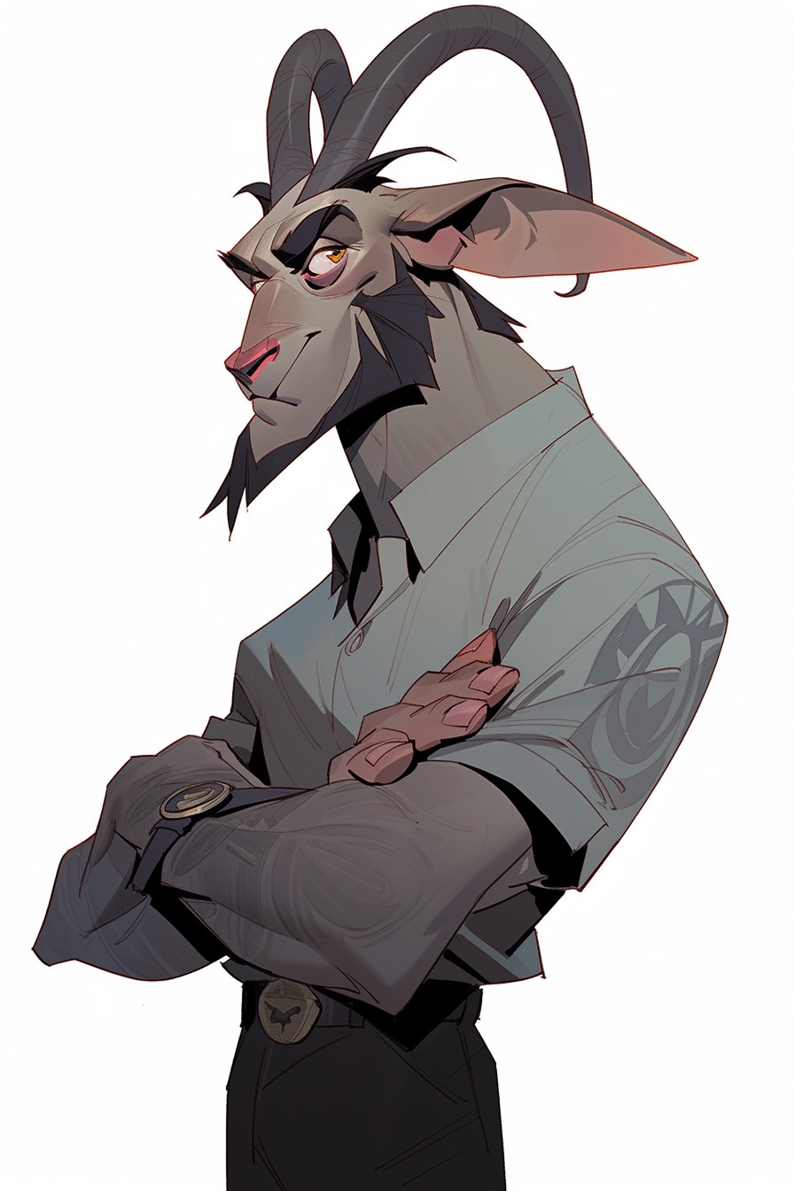 Dark and Mysterious Criminal Goat