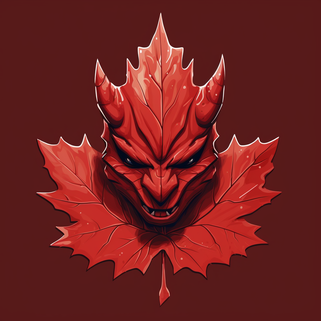 High school mascot: crimson maple leaf