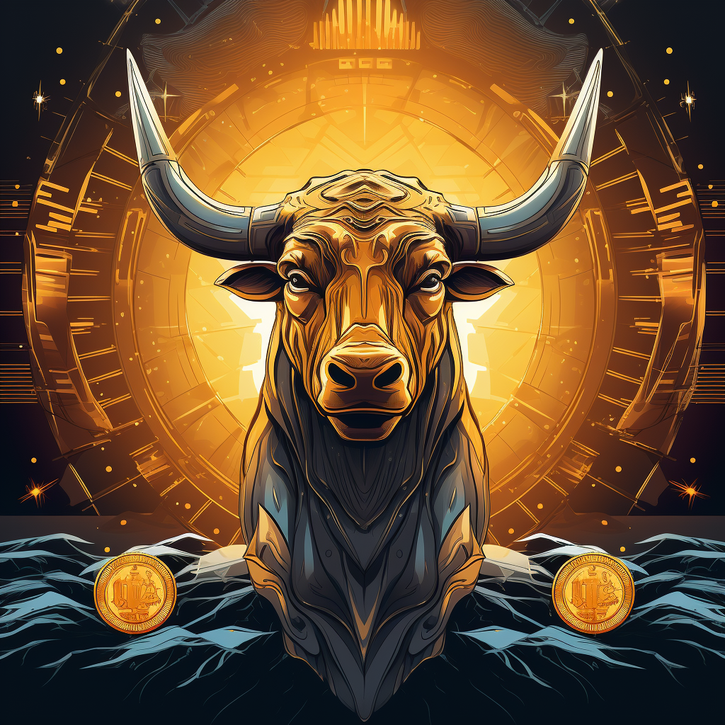 Image depicting cryptocurrency market bull run