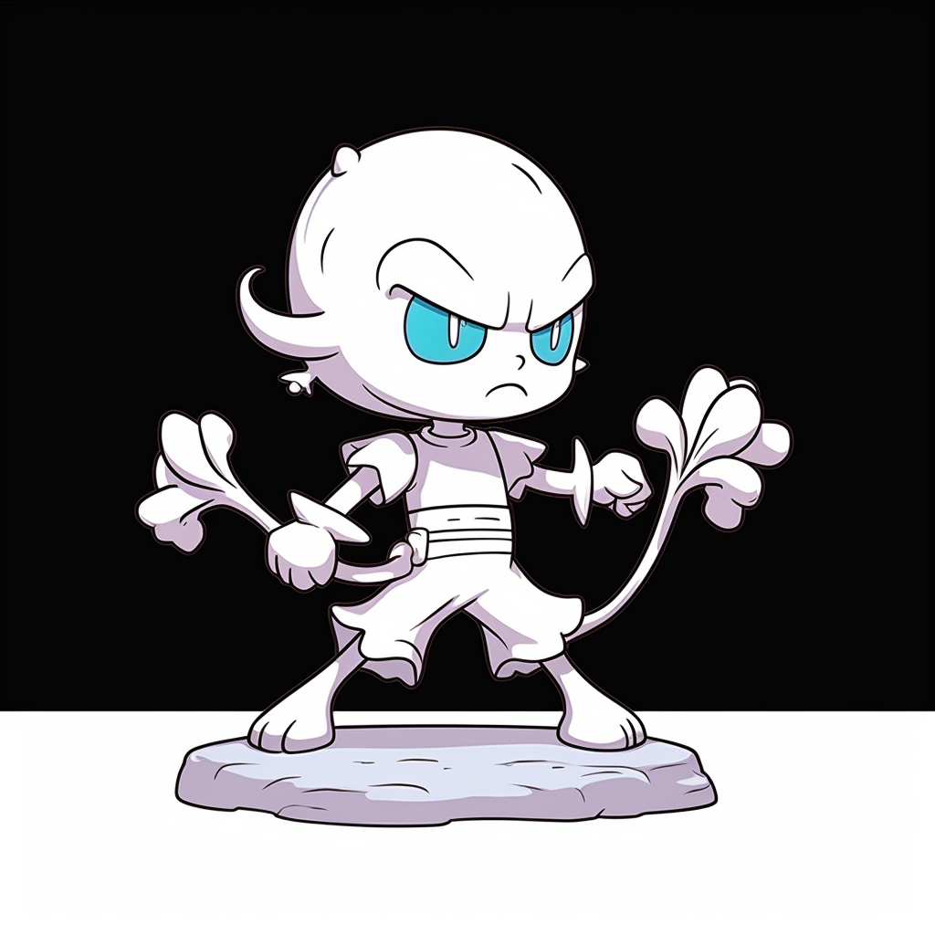 Cute alien bones with fighting power