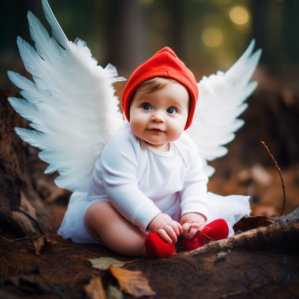 Baby with Snow White Wings