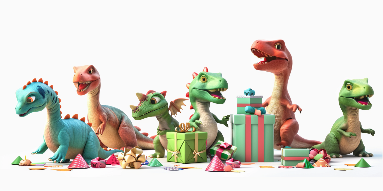 Cute Dinosaur Babies Birthday Play