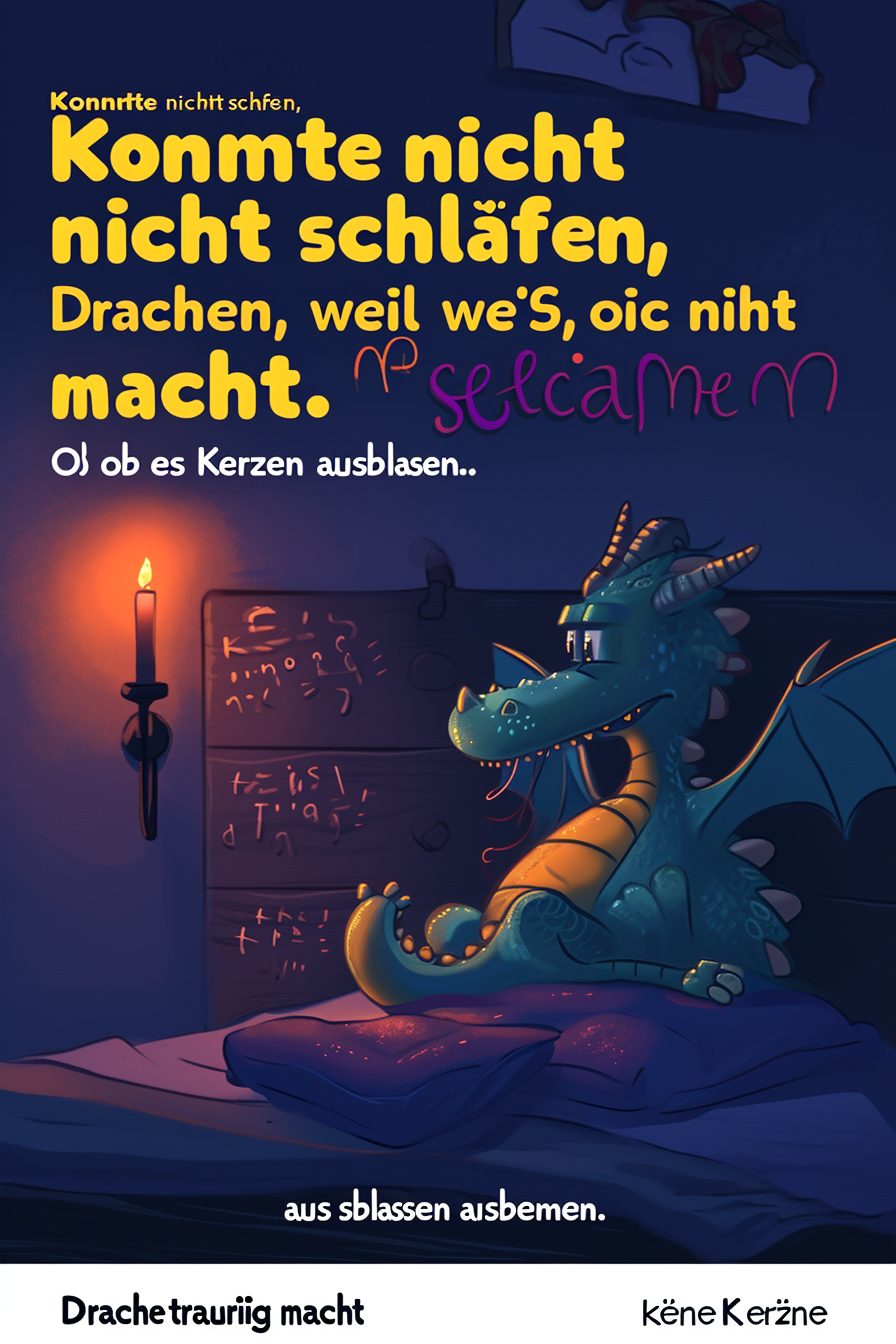 Cute dragon with bed and candles