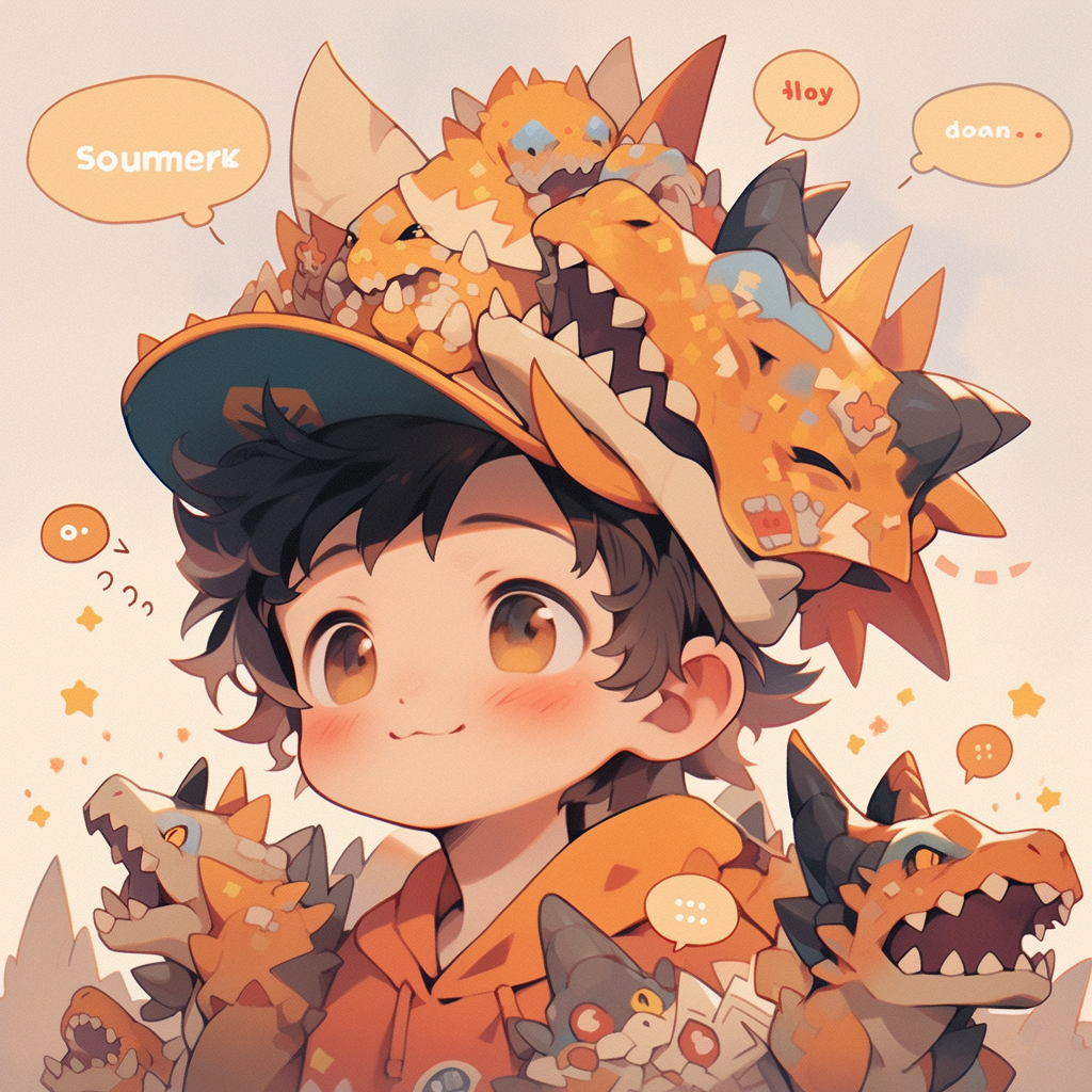 Boy in Cute Dragon Style Hat