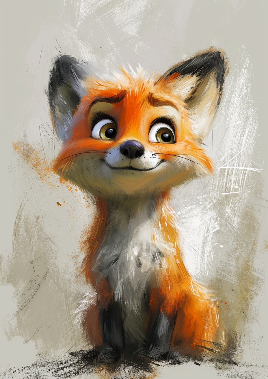 Cute Fox Miyazaki Hayao Pixar Character