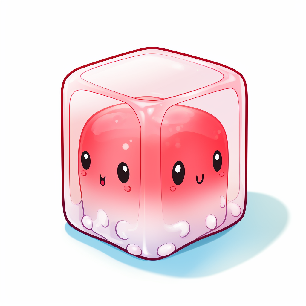 Cute Gelatinous Cube Valentine Cartoon