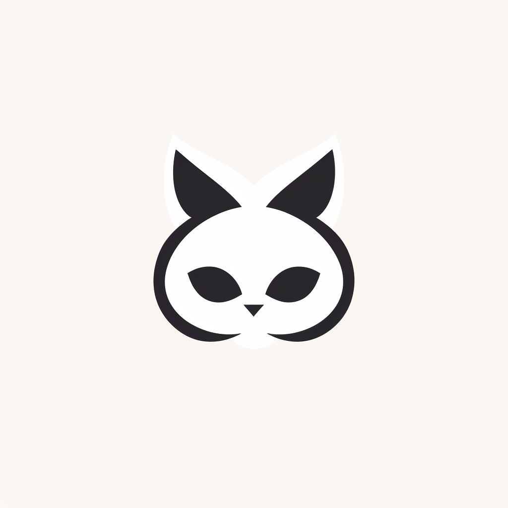 Cute minimalist cat logo