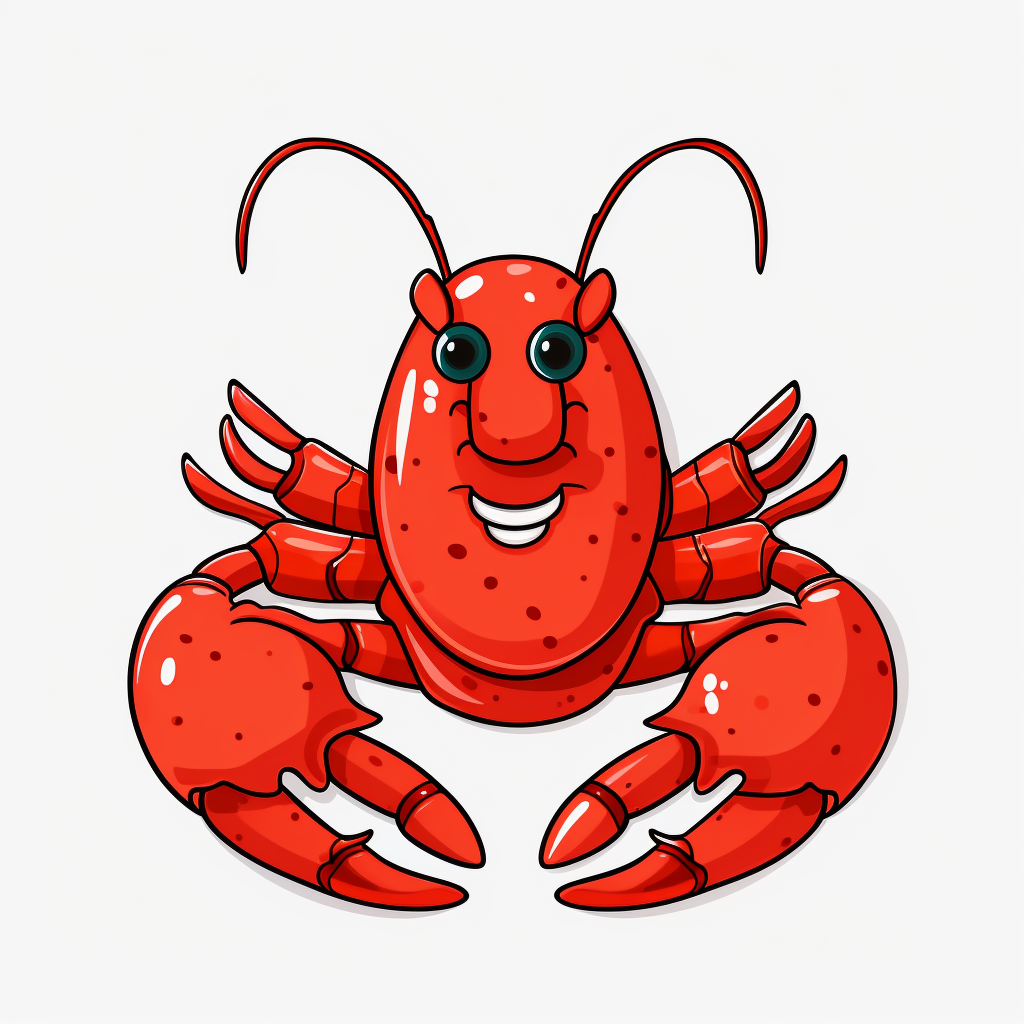 Cute lobster coloring book cartoon