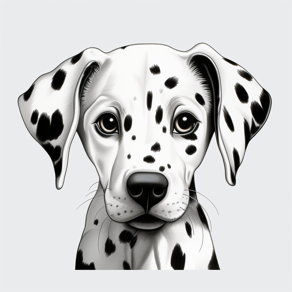 Cute Dalmatian Dog Illustration