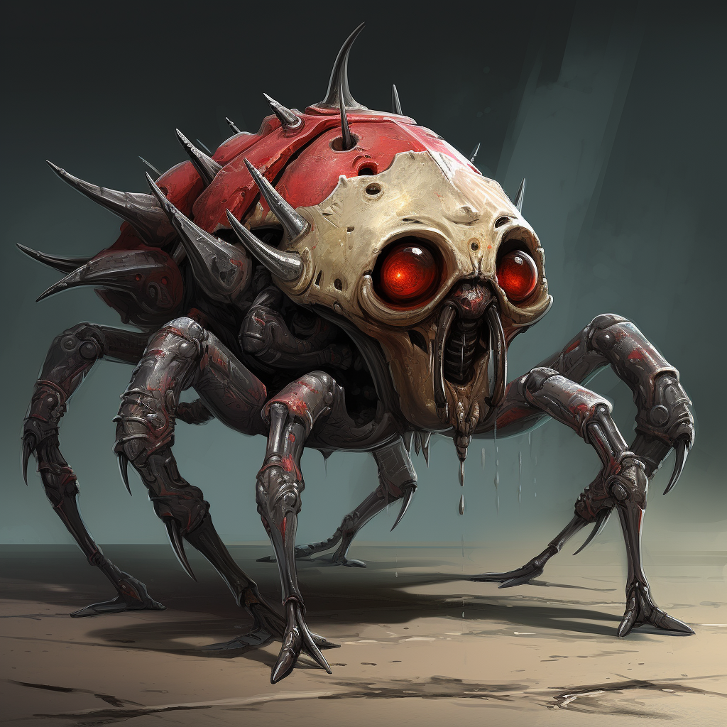 cute scary bug concept art