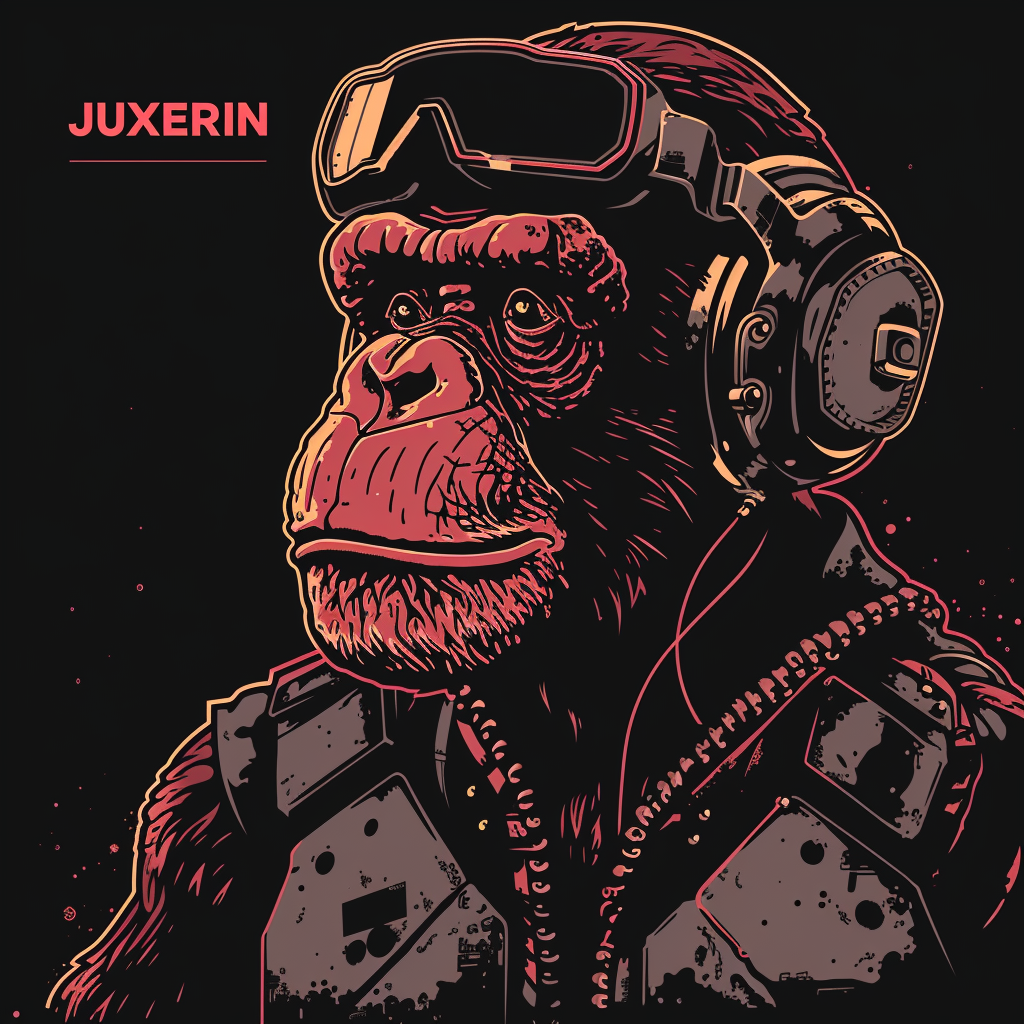 Cyborg Monkey Logo JUXERIN v6