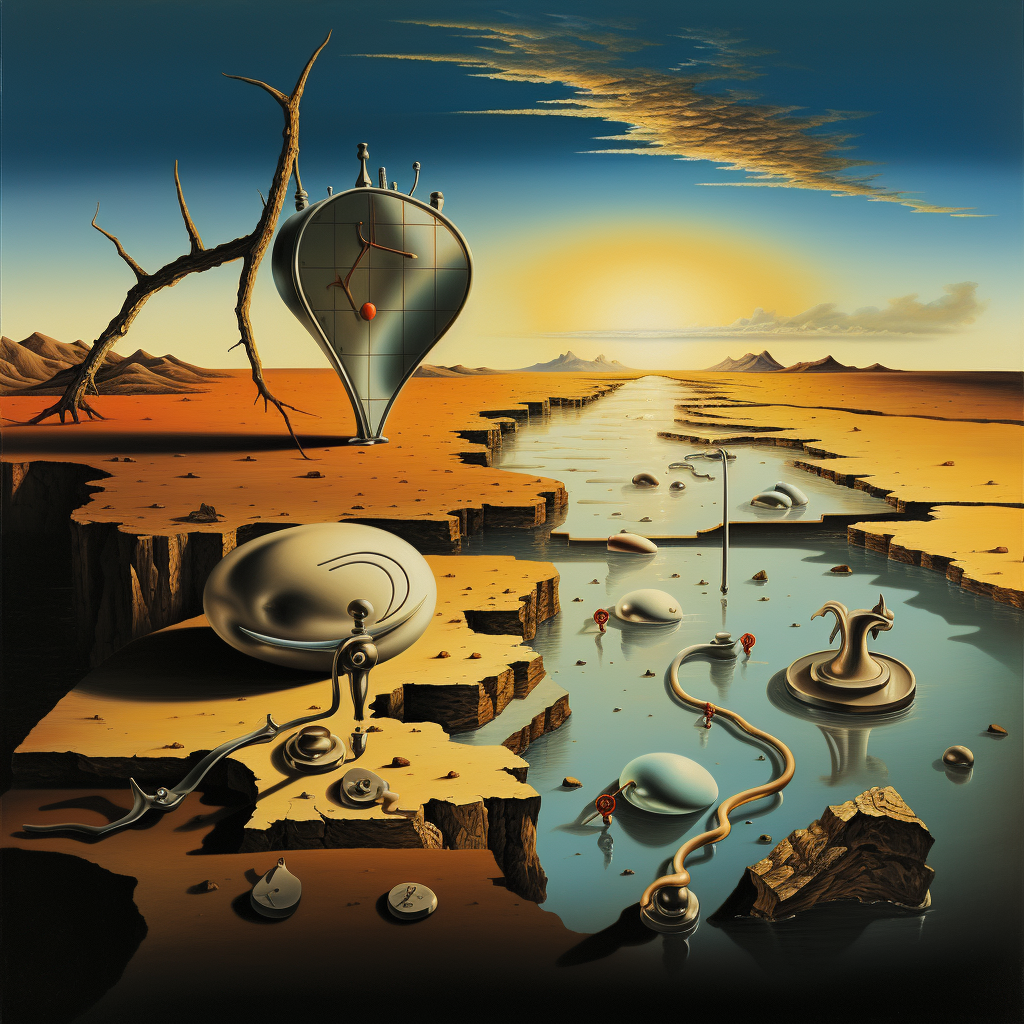 Surreal melting clocks by Salvador Dalí